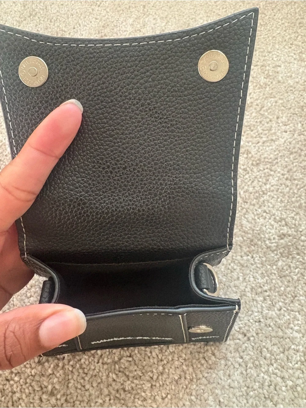 Maniere De Voir Black Mini Top-Handle Bag with White Graphic Text - Picture 5 of 5
